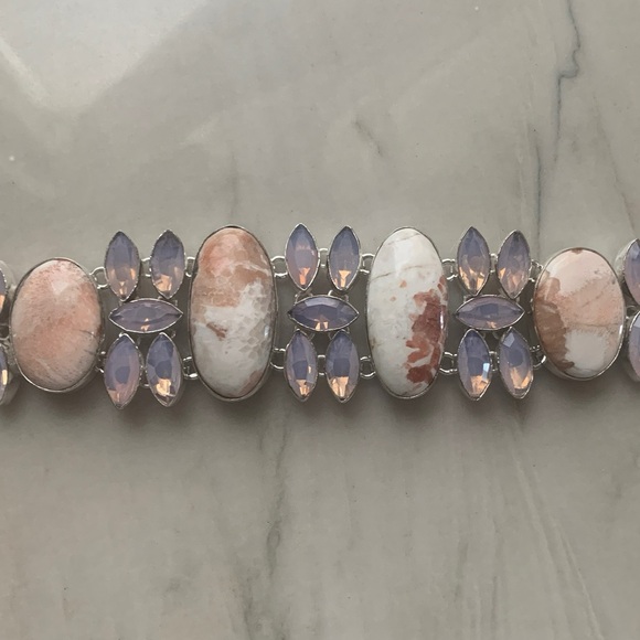 1839 Elegant Multi-Stone Bracelet with Pink and Purple Hues Opalite Accents
